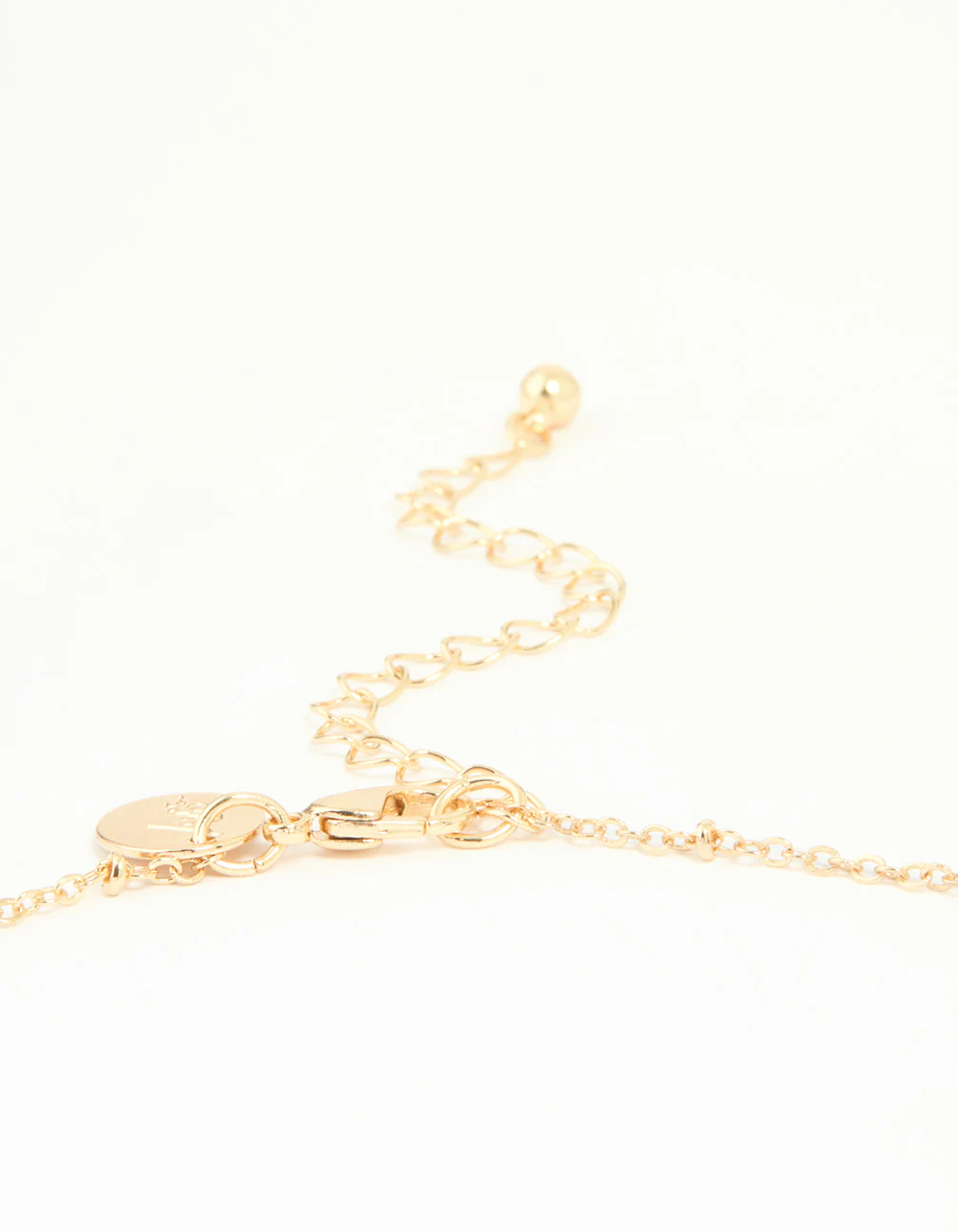 Gold Cubic Zirconia Mary Cross Necklace - Image 3