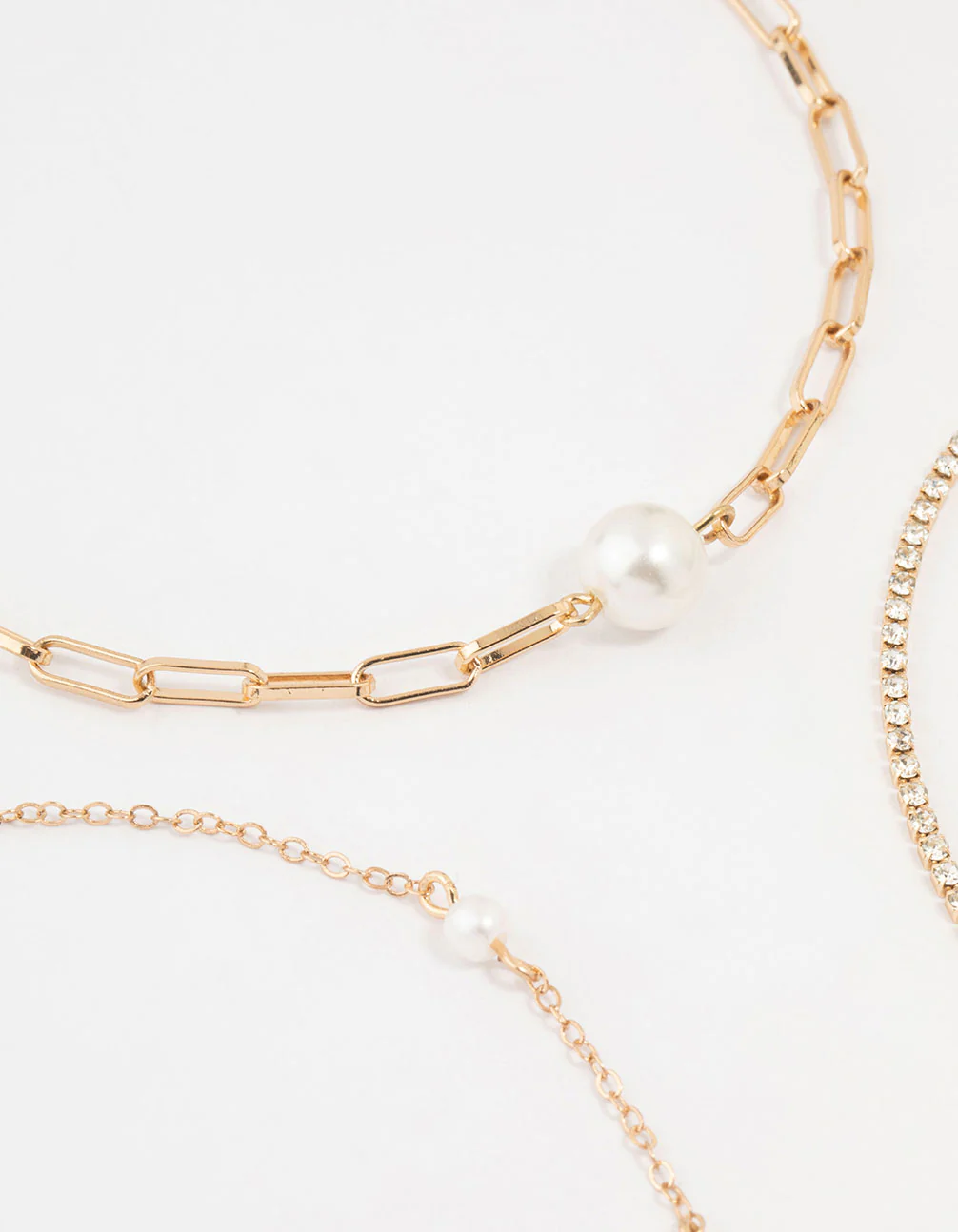 Gold Cupchain Pearl Chokers 3-Pack - Image 2