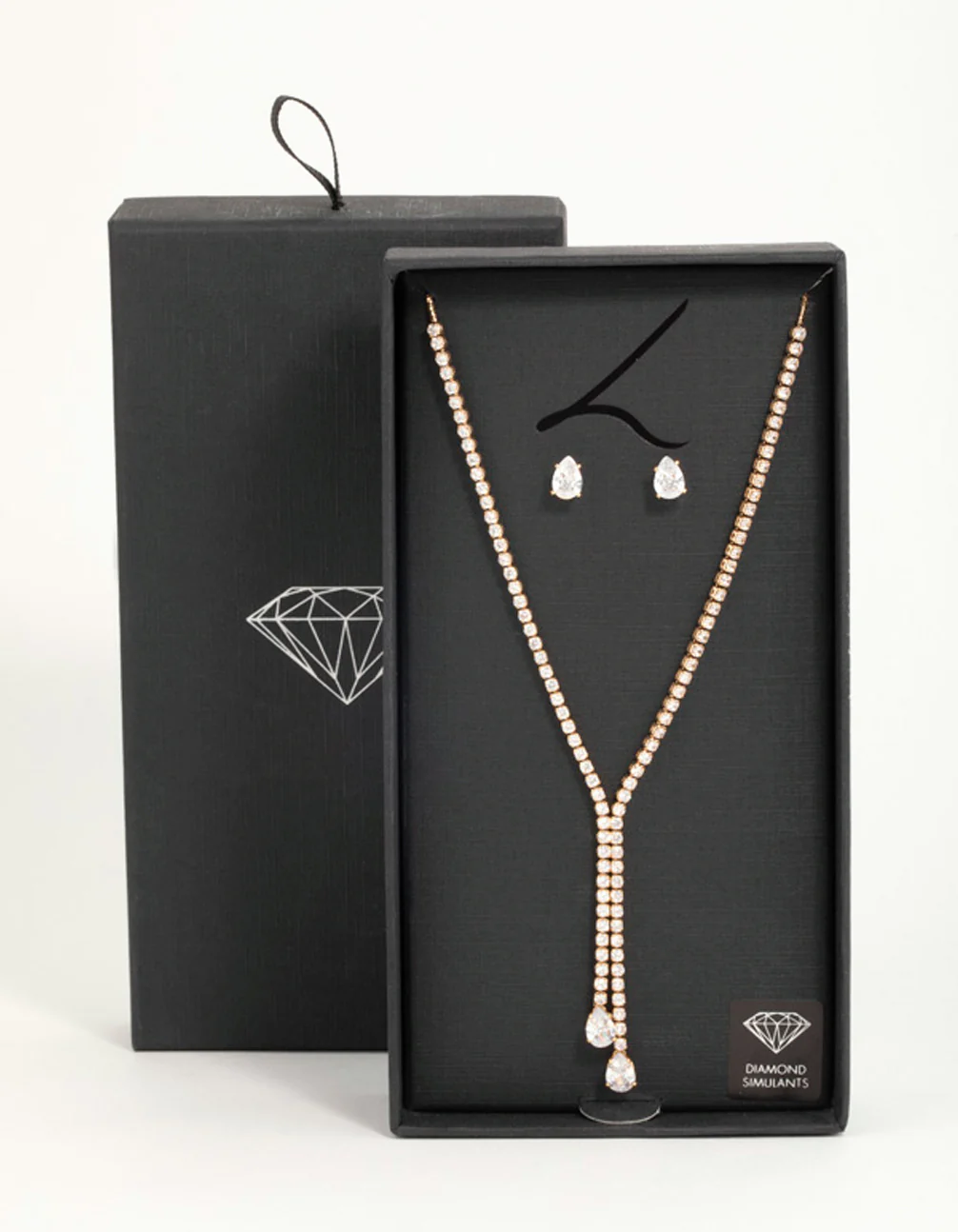 Gold Cupchain Y-Necklace & Earrings Set - Image 3