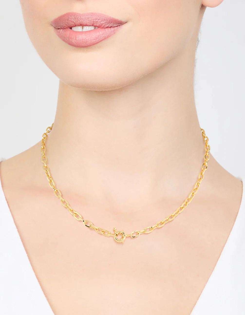 Gold Plated Dainty Chain Necklace - Image 2