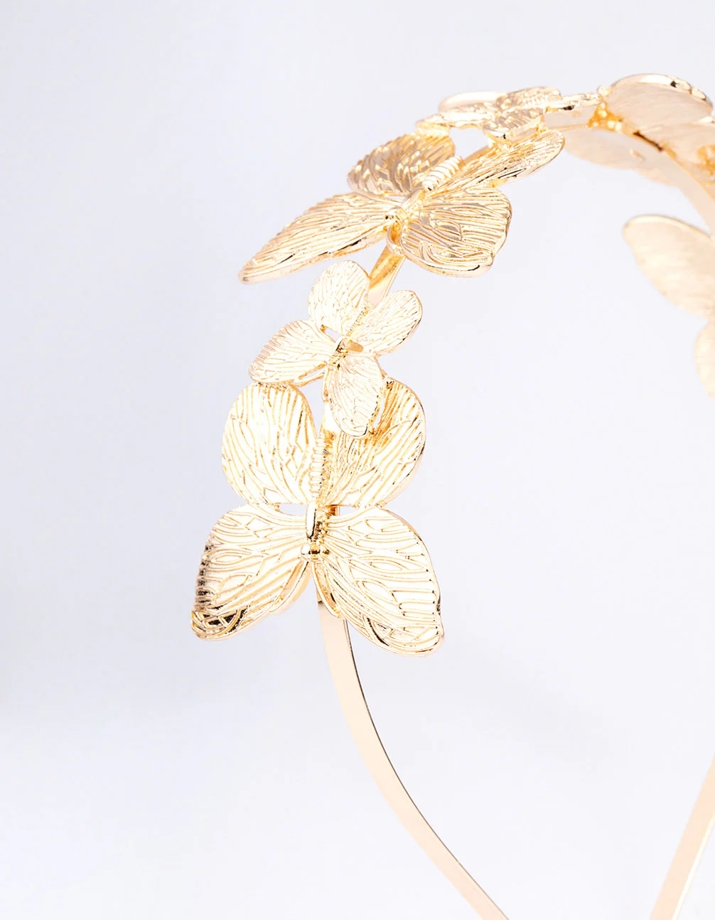 Gold Decorative Butterfly Headband - Image 2