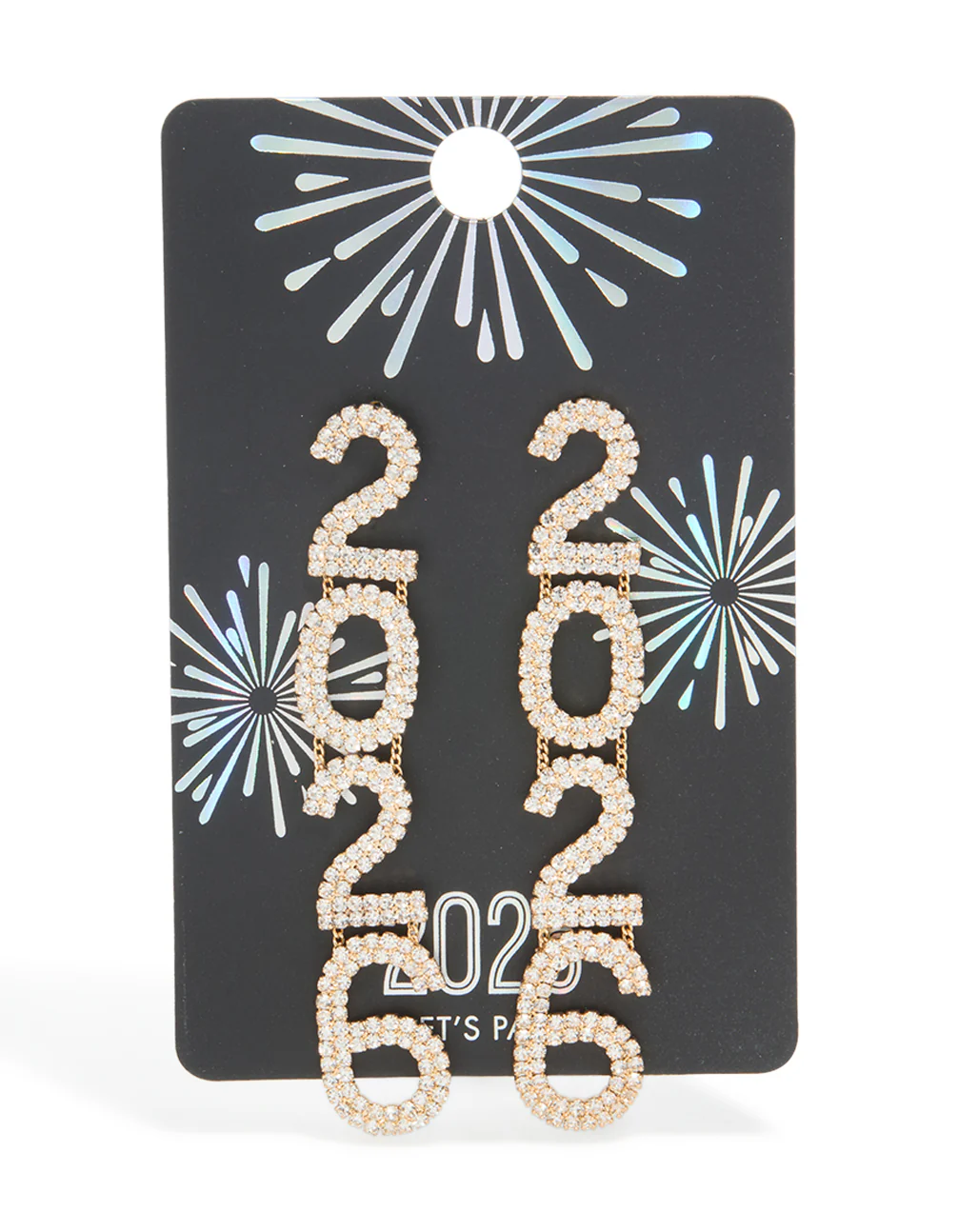 Gold Diamante 2026 Drop Earrings - Image 3