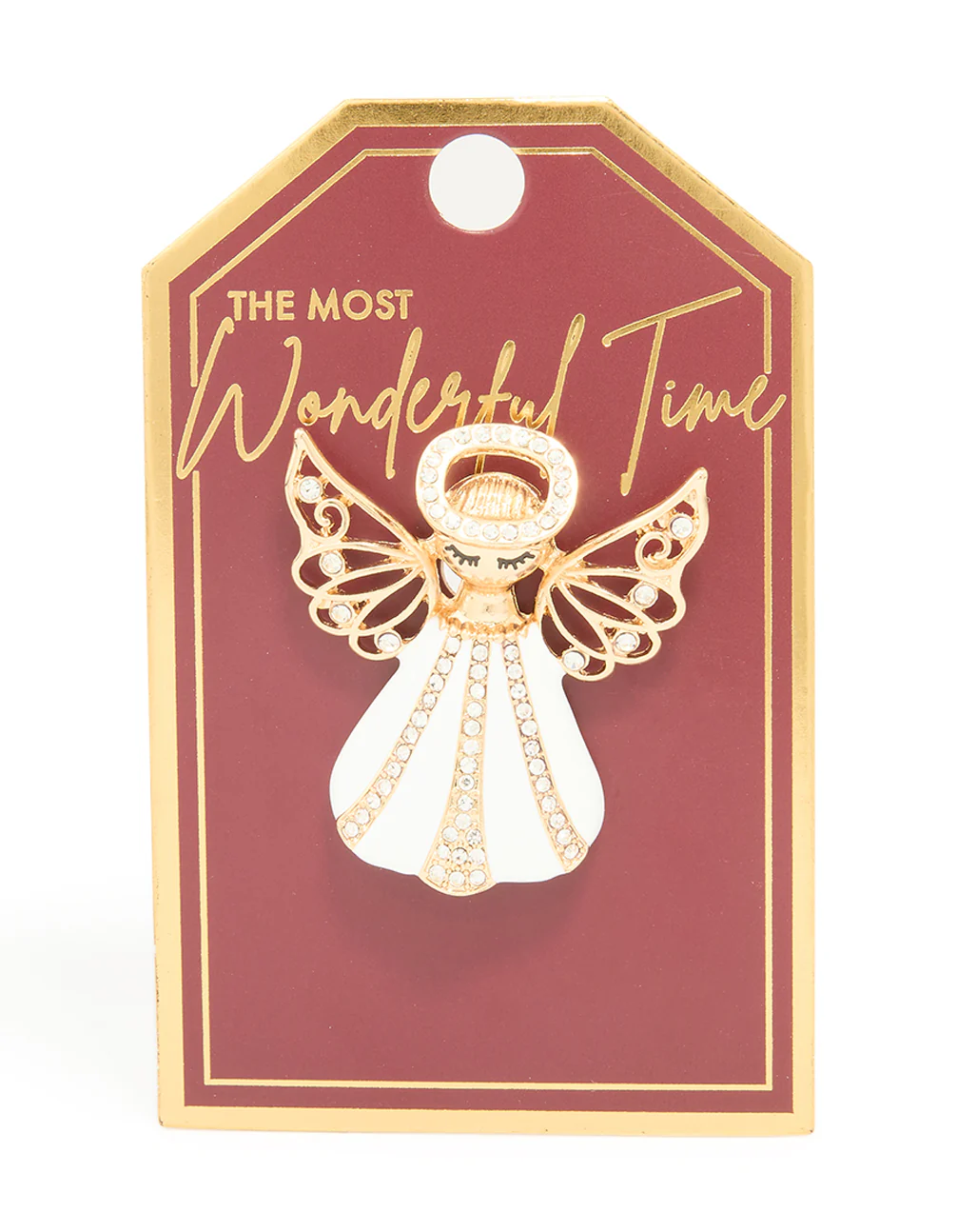 Gold Diamante Angel Brooch - Image 3