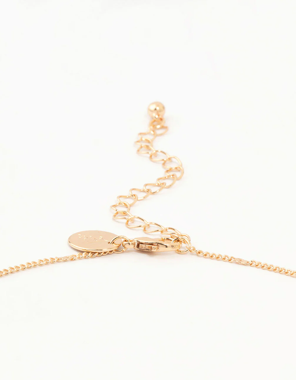 Gold Diamante Bow Drop Necklace - Image 5