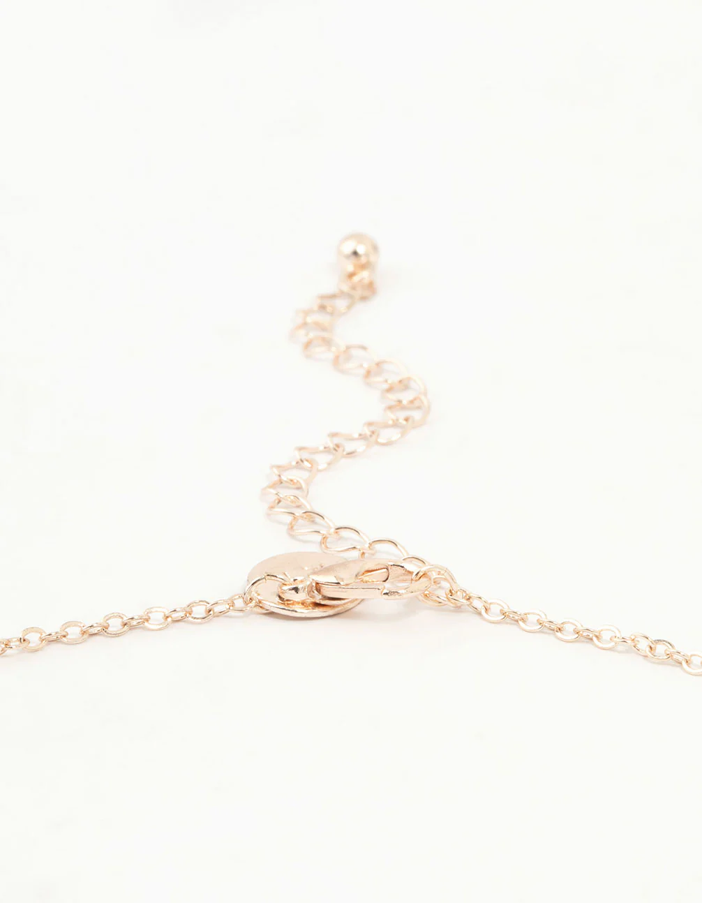 Gold Diamante Butterfly Drop Charm Necklace - Image 5