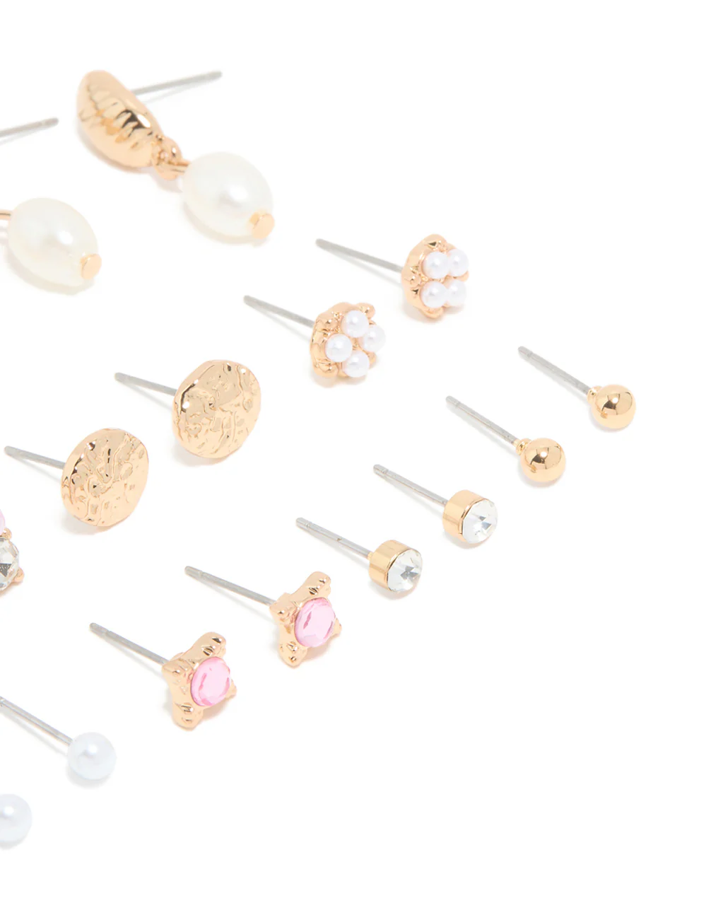 Gold Diamante & Chain Earrings 12-Pack - Image 3