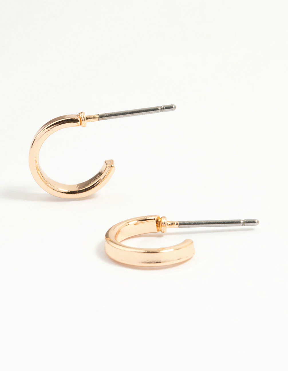 Gold Diamante Chain & Hoop Earrings 3-Pack - Image 4