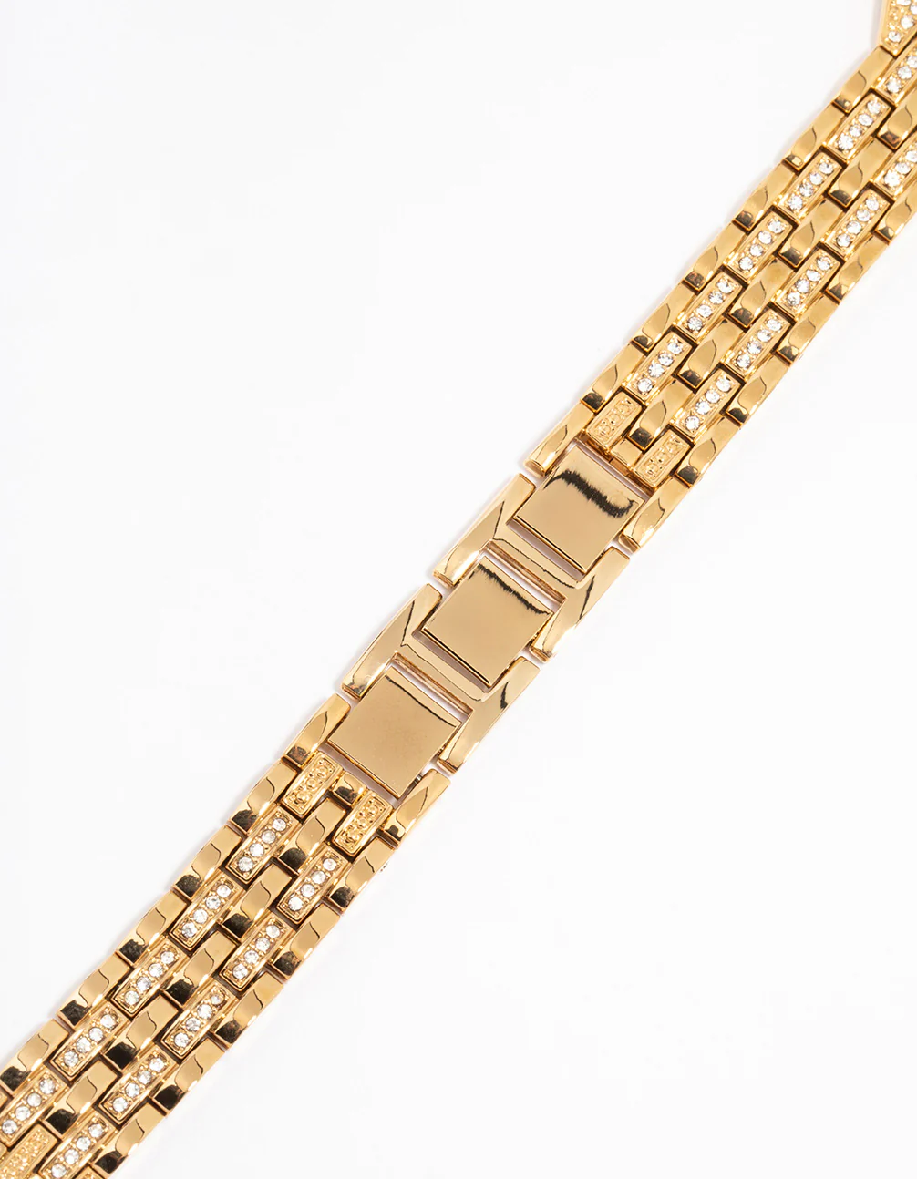 Gold Diamante Chain Watch Band 38/40/41 mm - Image 2