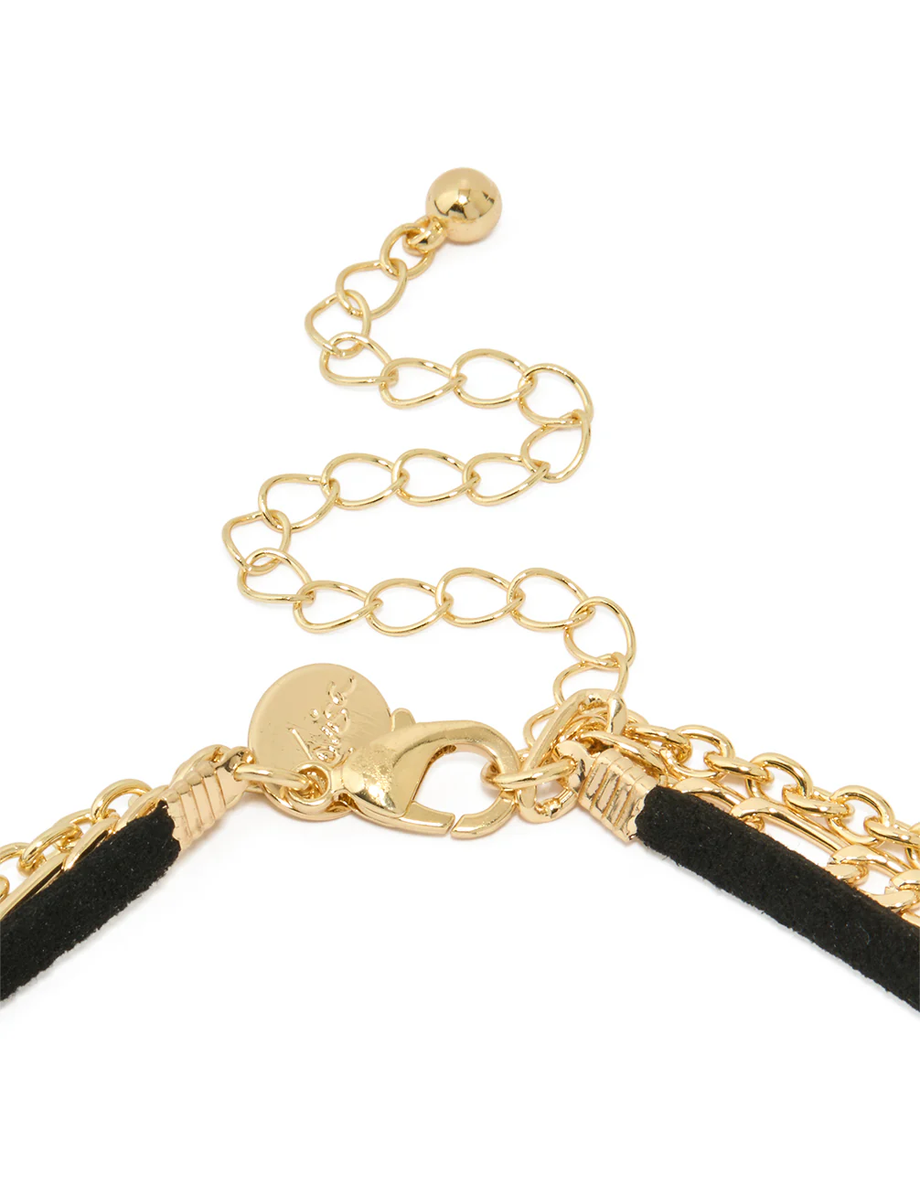 Gold Diamante Cross & Cord Layered Necklace - Image 3