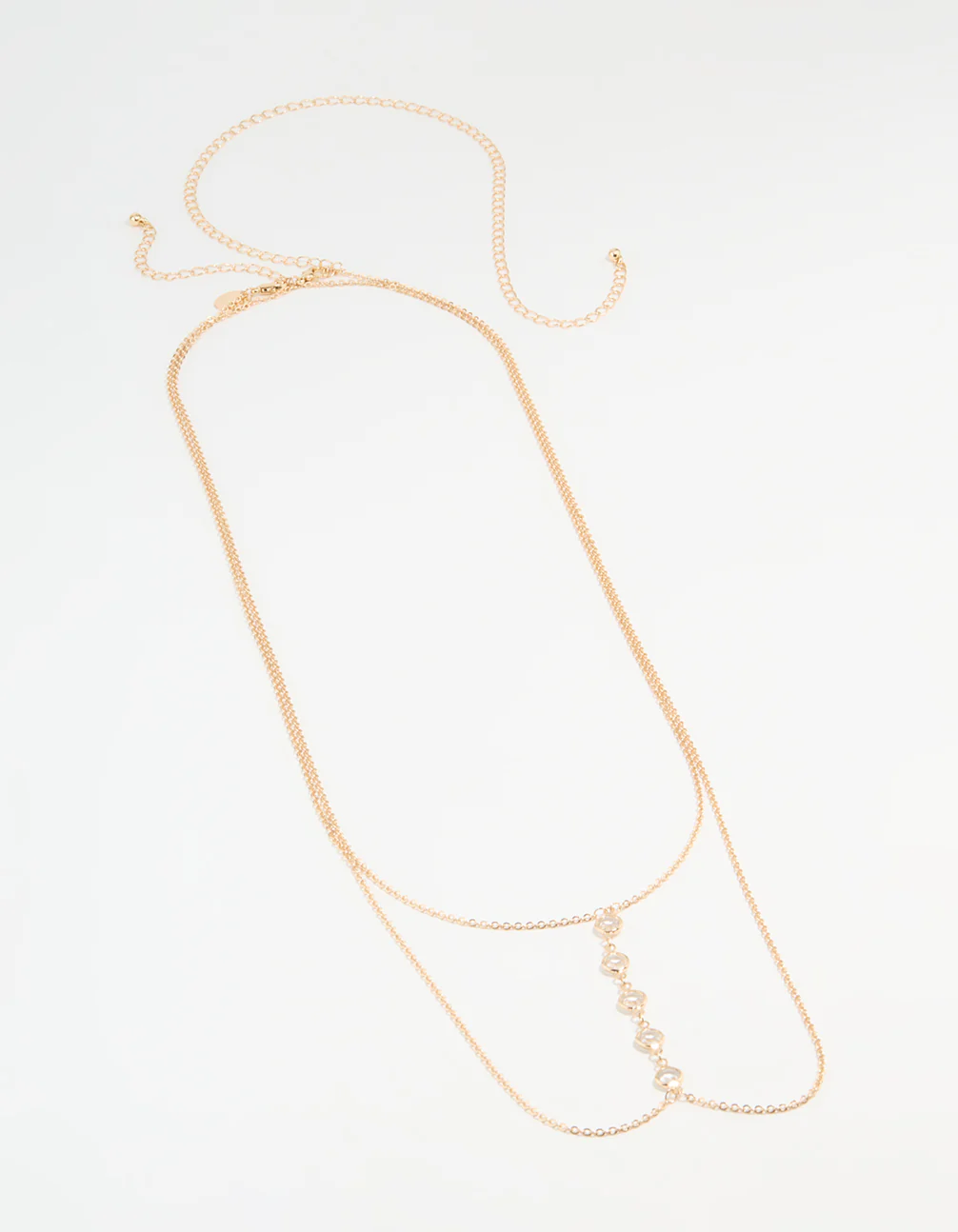 Gold Diamante Dainty Body Chain - Image 2