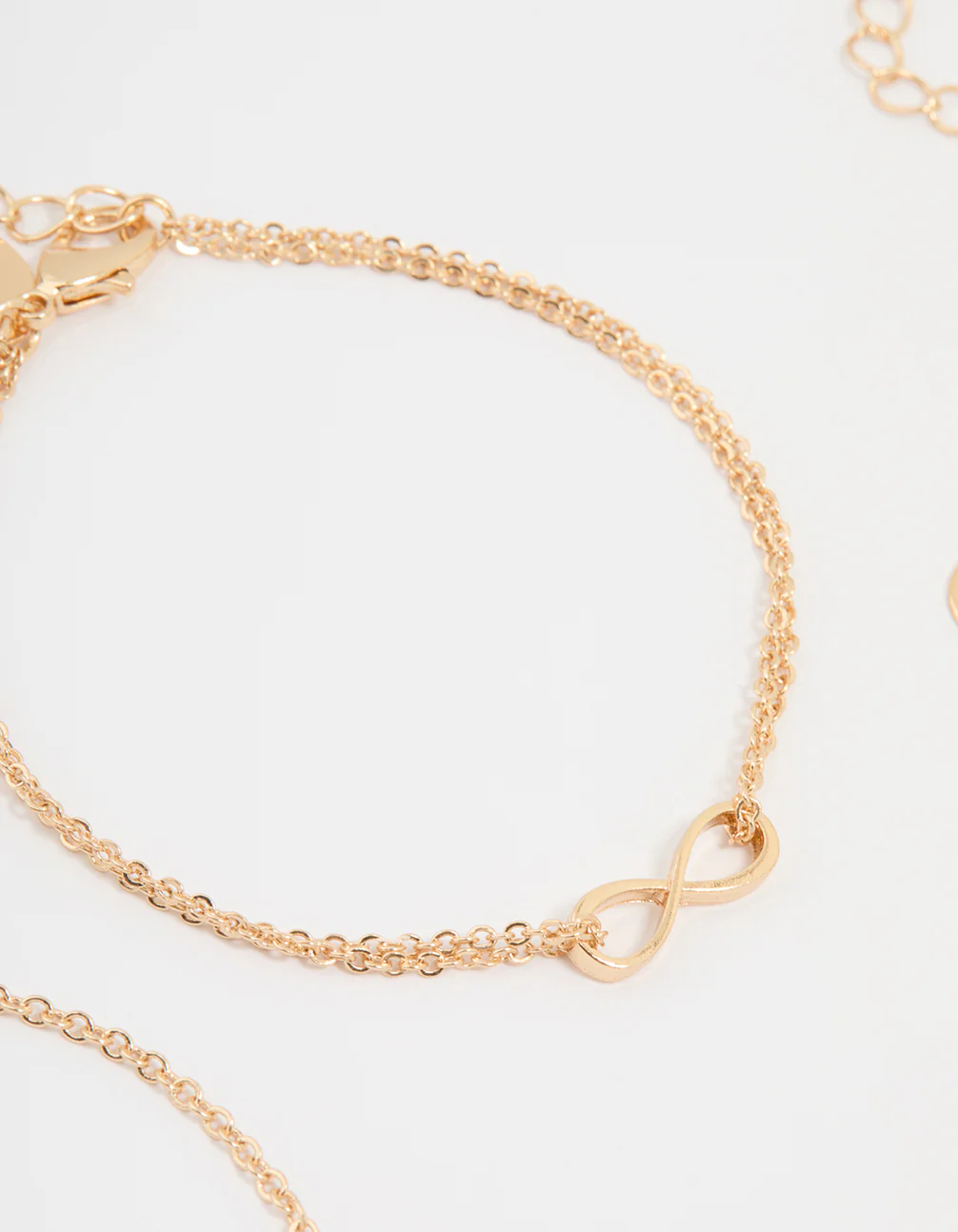 Gold Diamante Infinity Circle Bracelets 3-Pack - Image 2