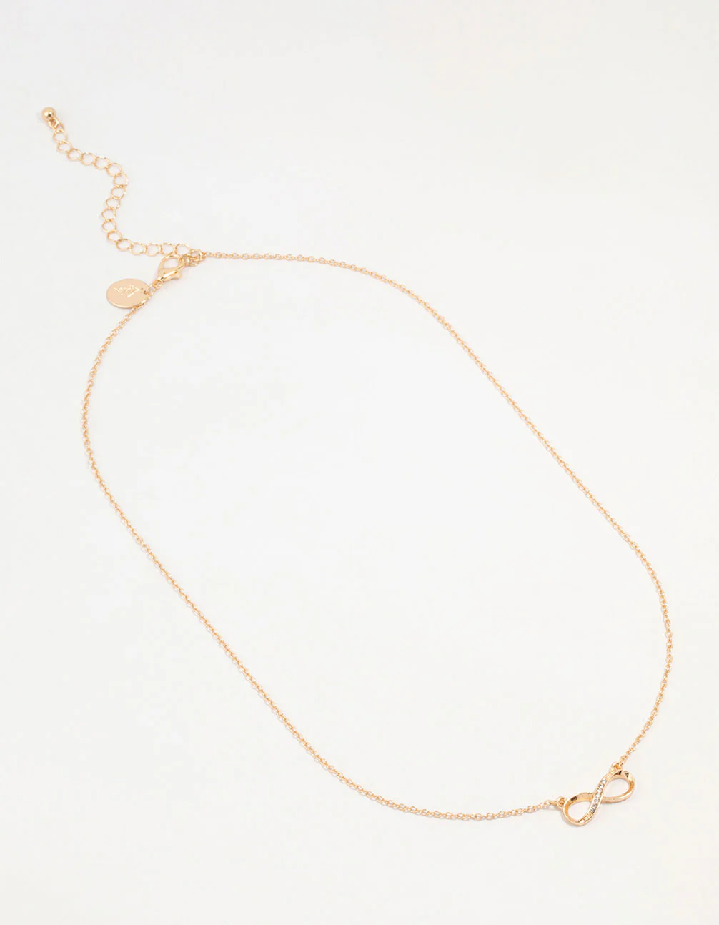 Gold Diamante Infinity Necklace - Image 4