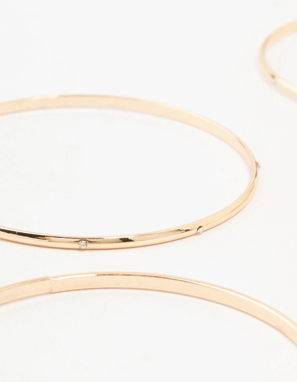 Gold Diamante Inlay & Clean Bangles 7-Pack - Image 3