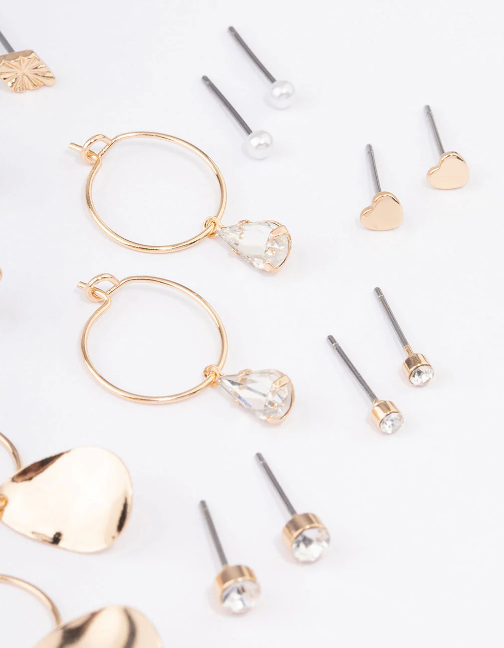 Gold Diamante Leaf Earring 12-Pack - Image 3