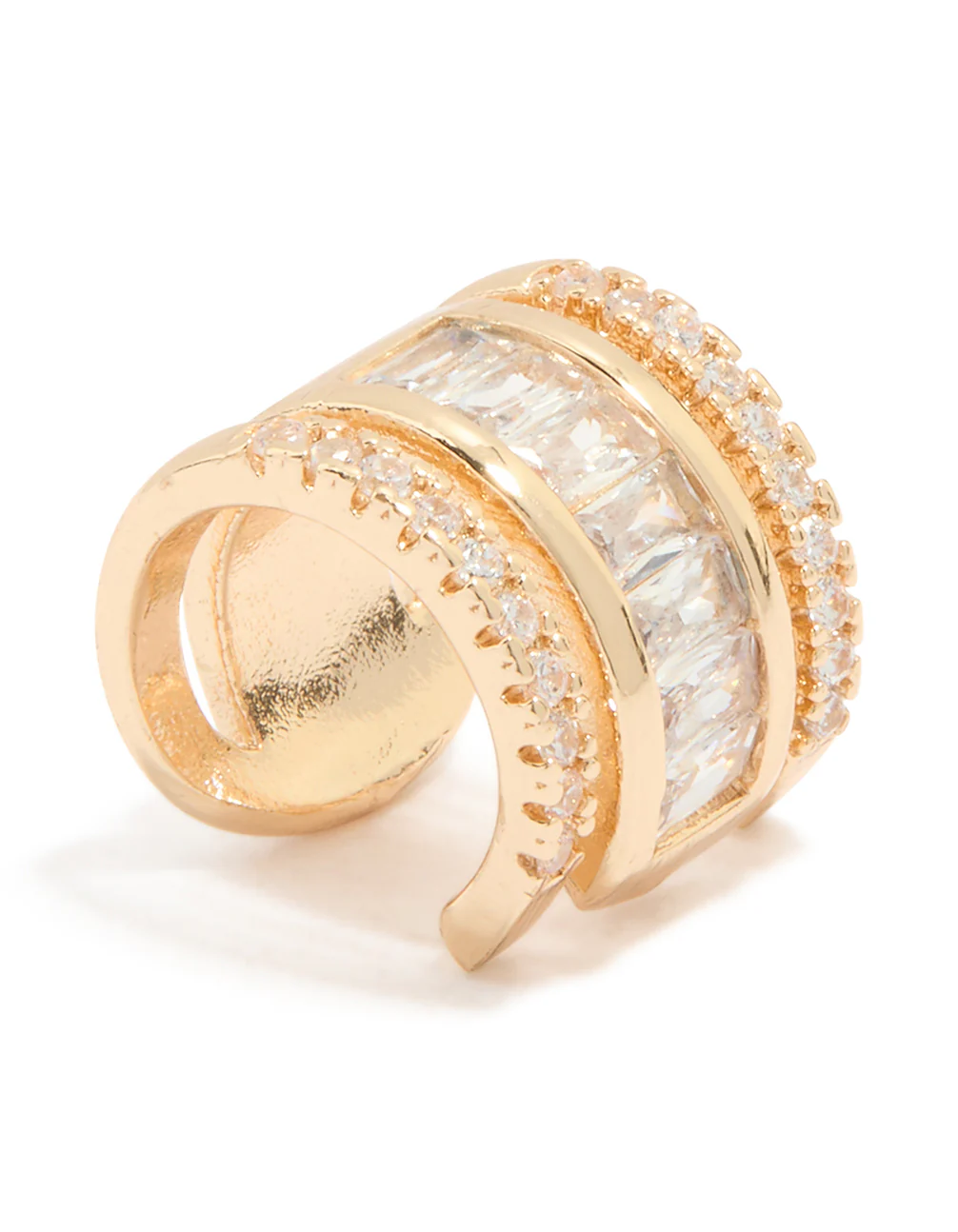Gold Diamante Long Ear Cuff - Image 2