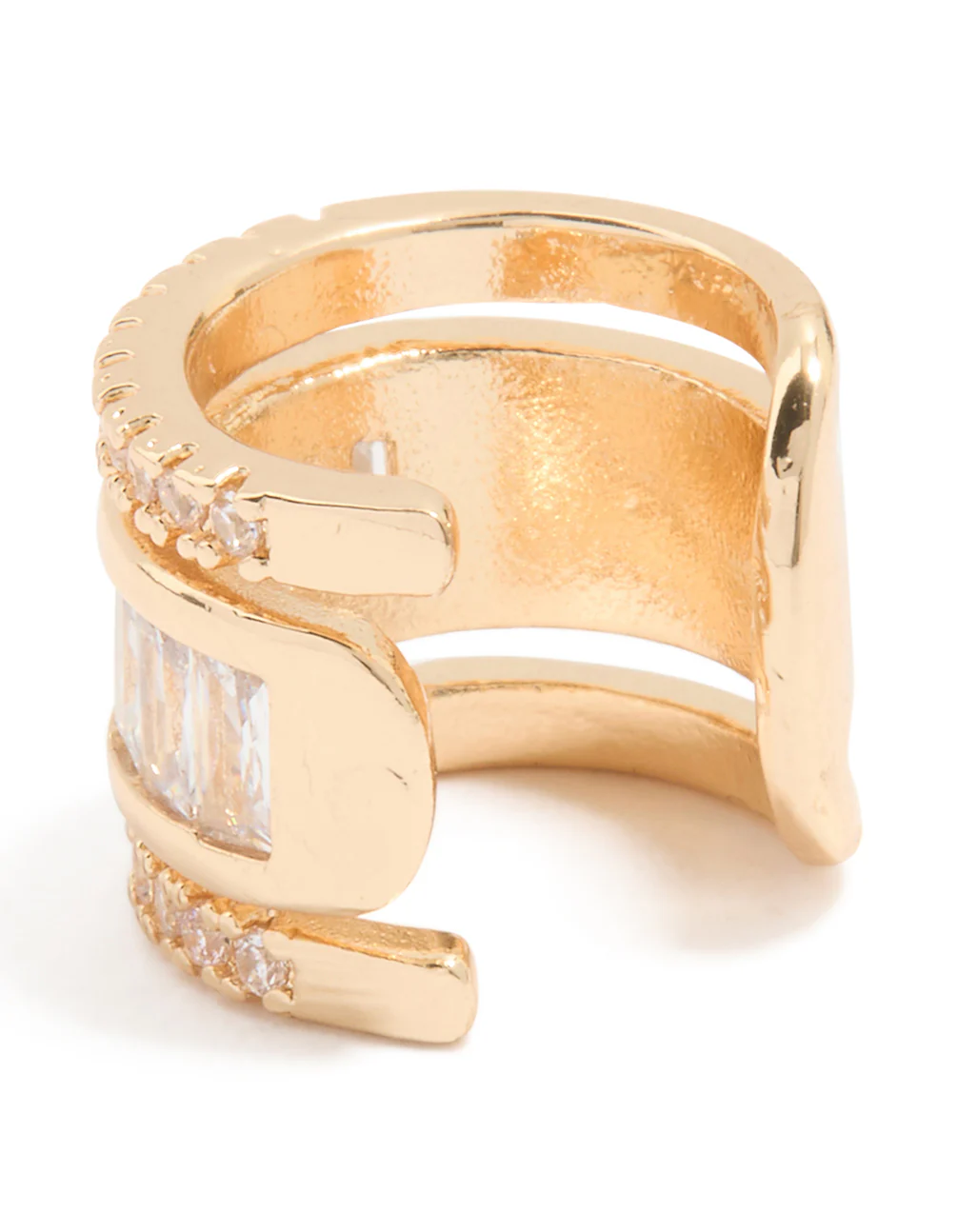 Gold Diamante Long Ear Cuff - Image 3