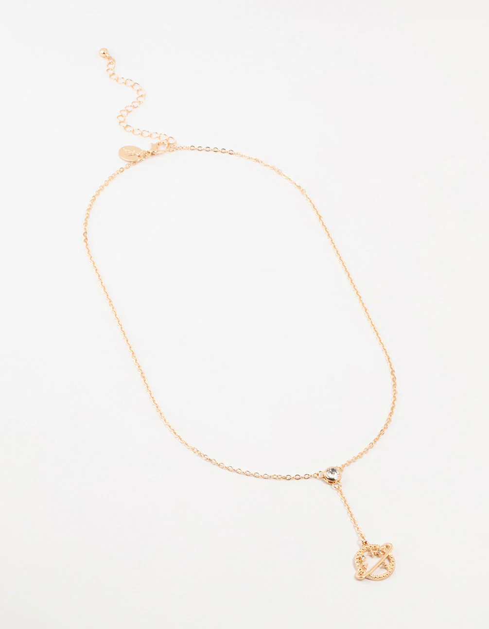 Gold Diamante Planet Y-Necklace - Image 2