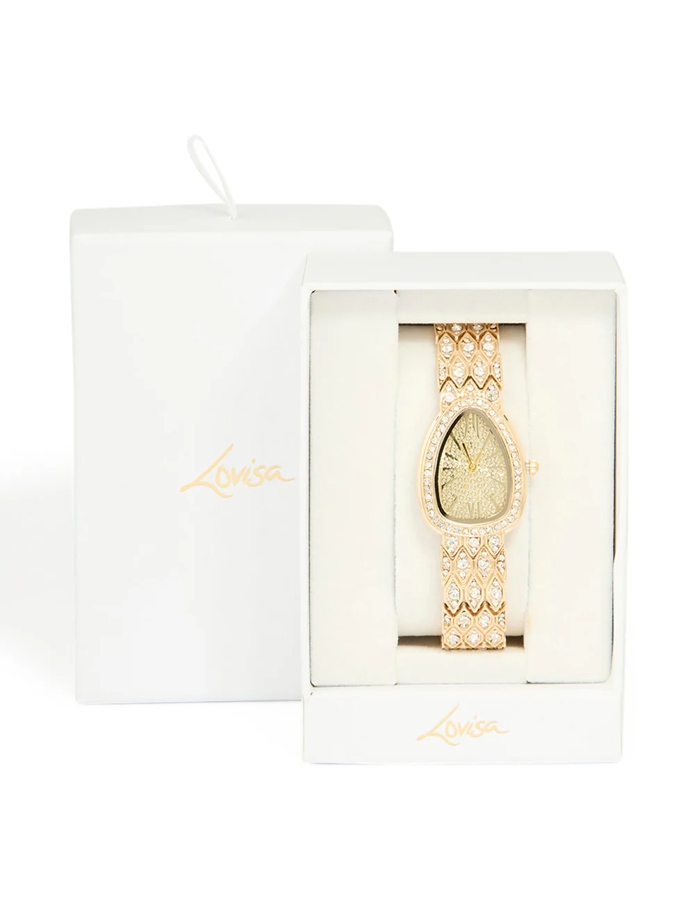 Gold Diamante Statement Watch - Image 5