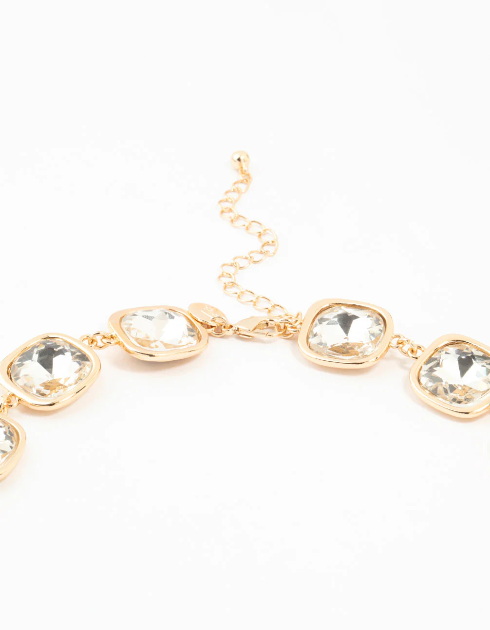Gold Diamante Round Necklace - Image 3