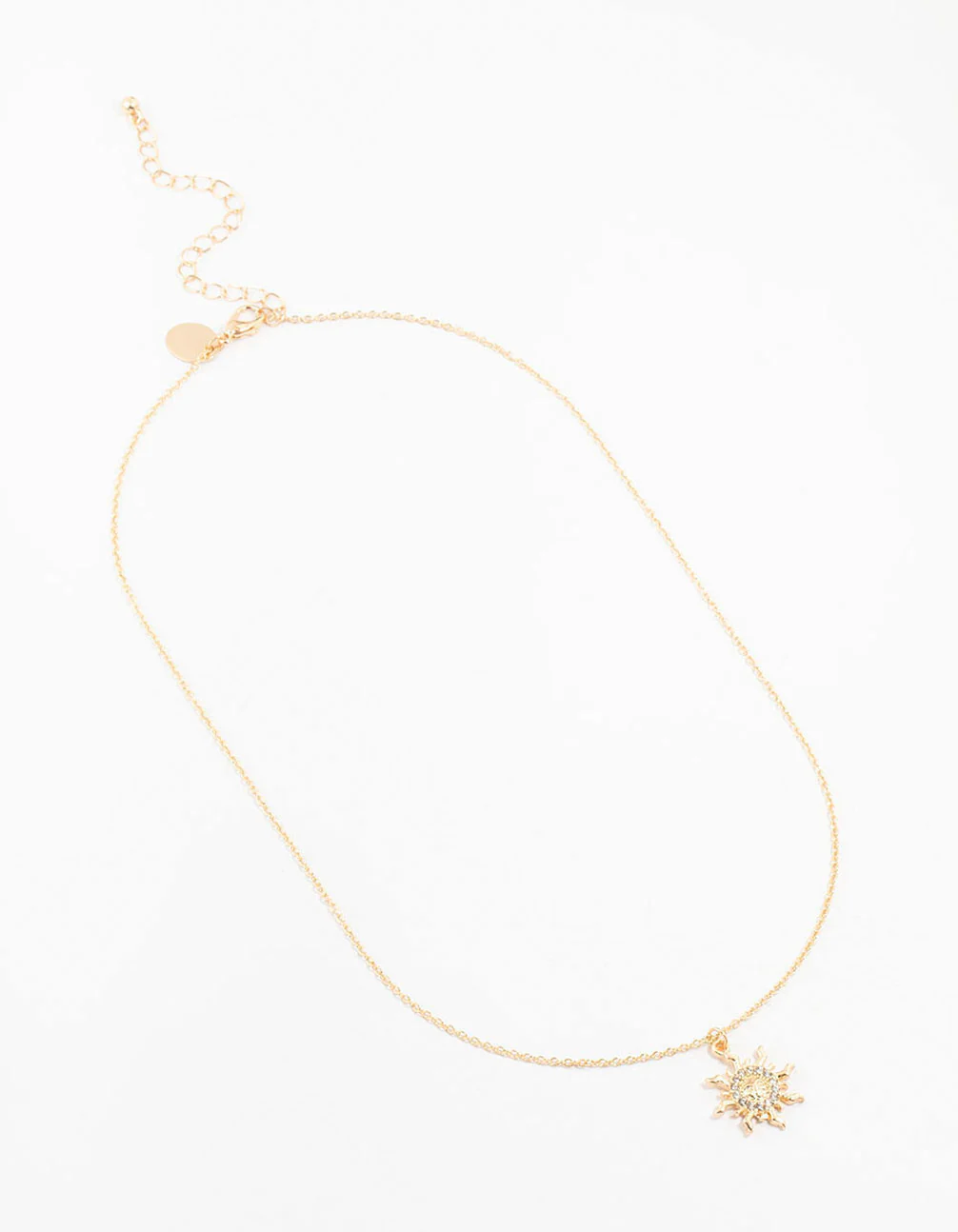 Gold Diamante Sun Necklace - Image 4