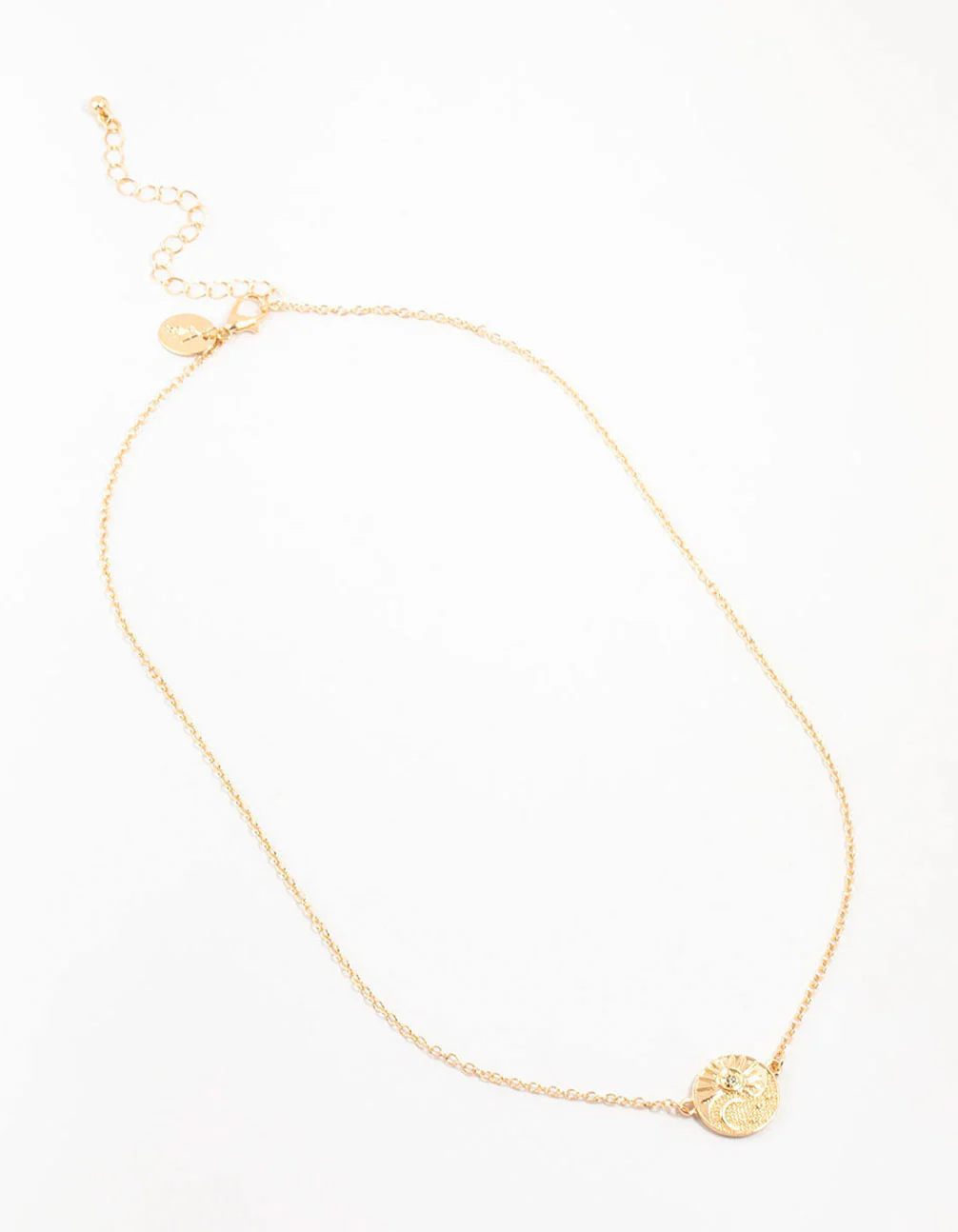 Gold Diamante Yin & Yang Star Necklace - Image 2