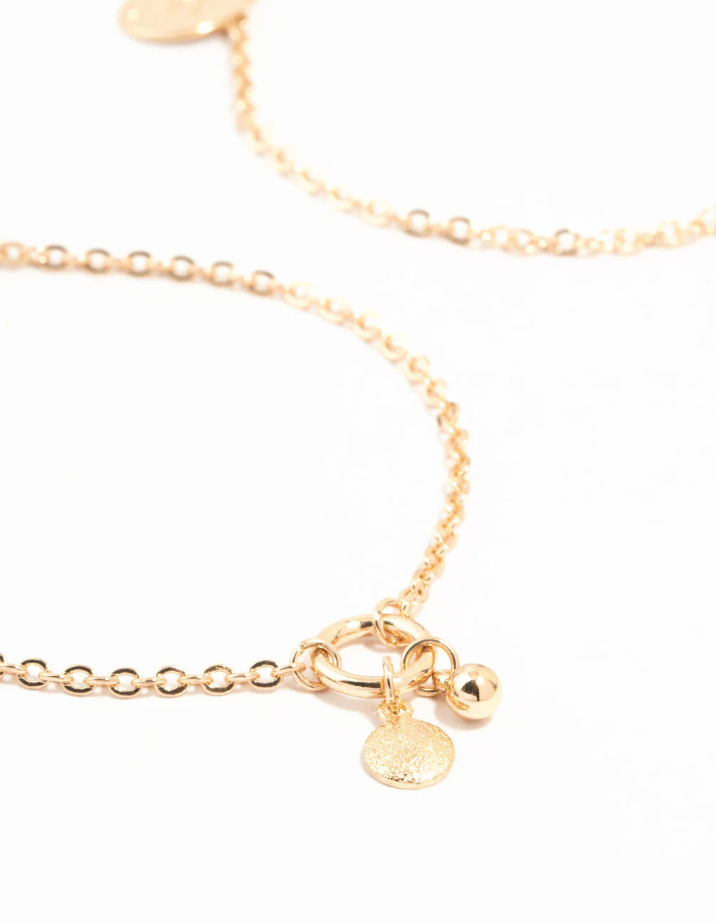 Gold Disc & Ball Toggle Charm Bracelets 2-Pack - Image 2