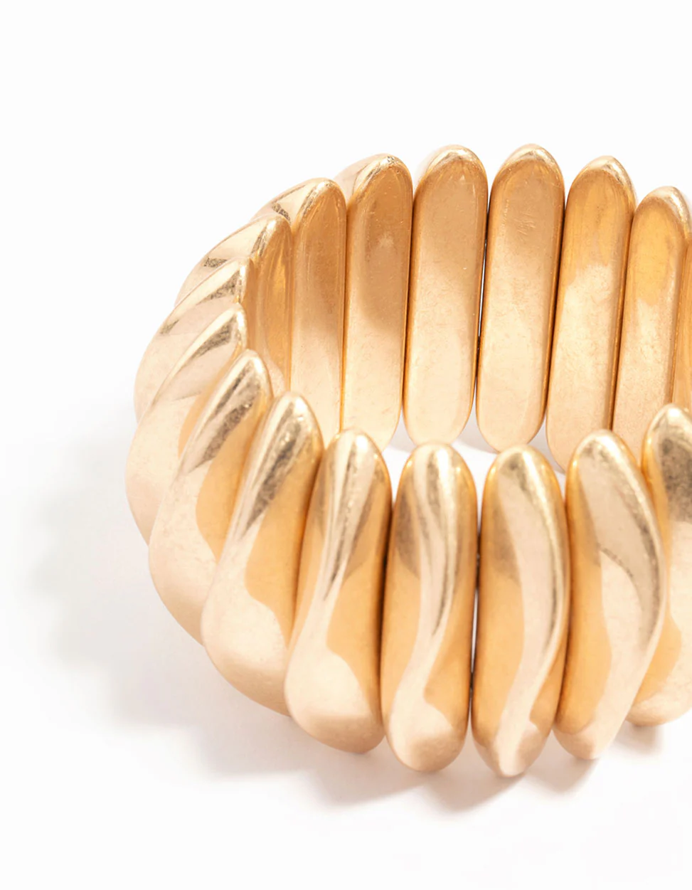 Gold Disc Stretch Bracelet - Image 3