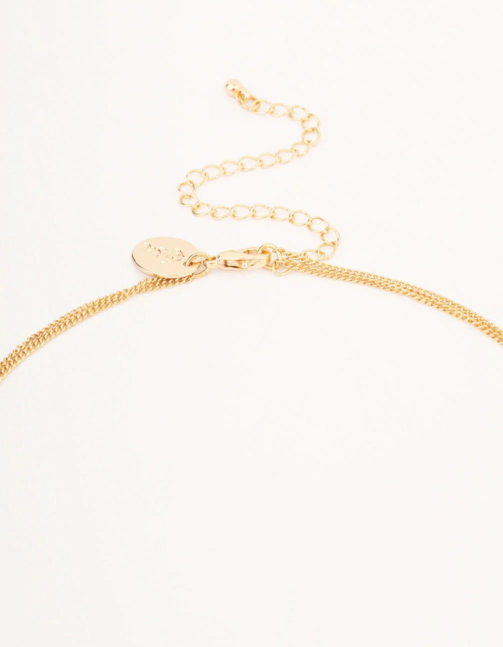 Gold Double Row Long Bar Necklace - Image 3