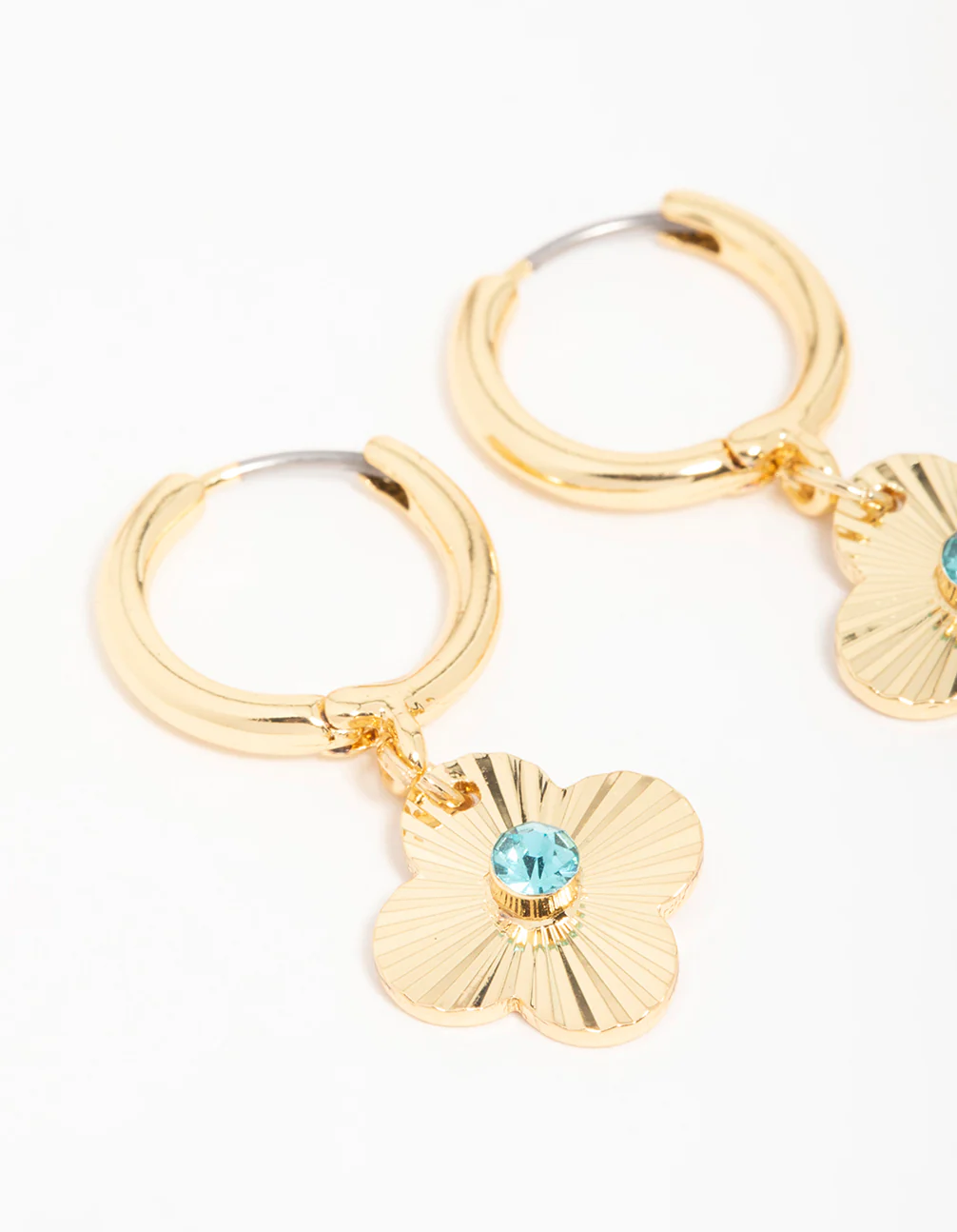 Gold Plated Dragonfly & Flower Drop Earrings 2-Pack - Image 2