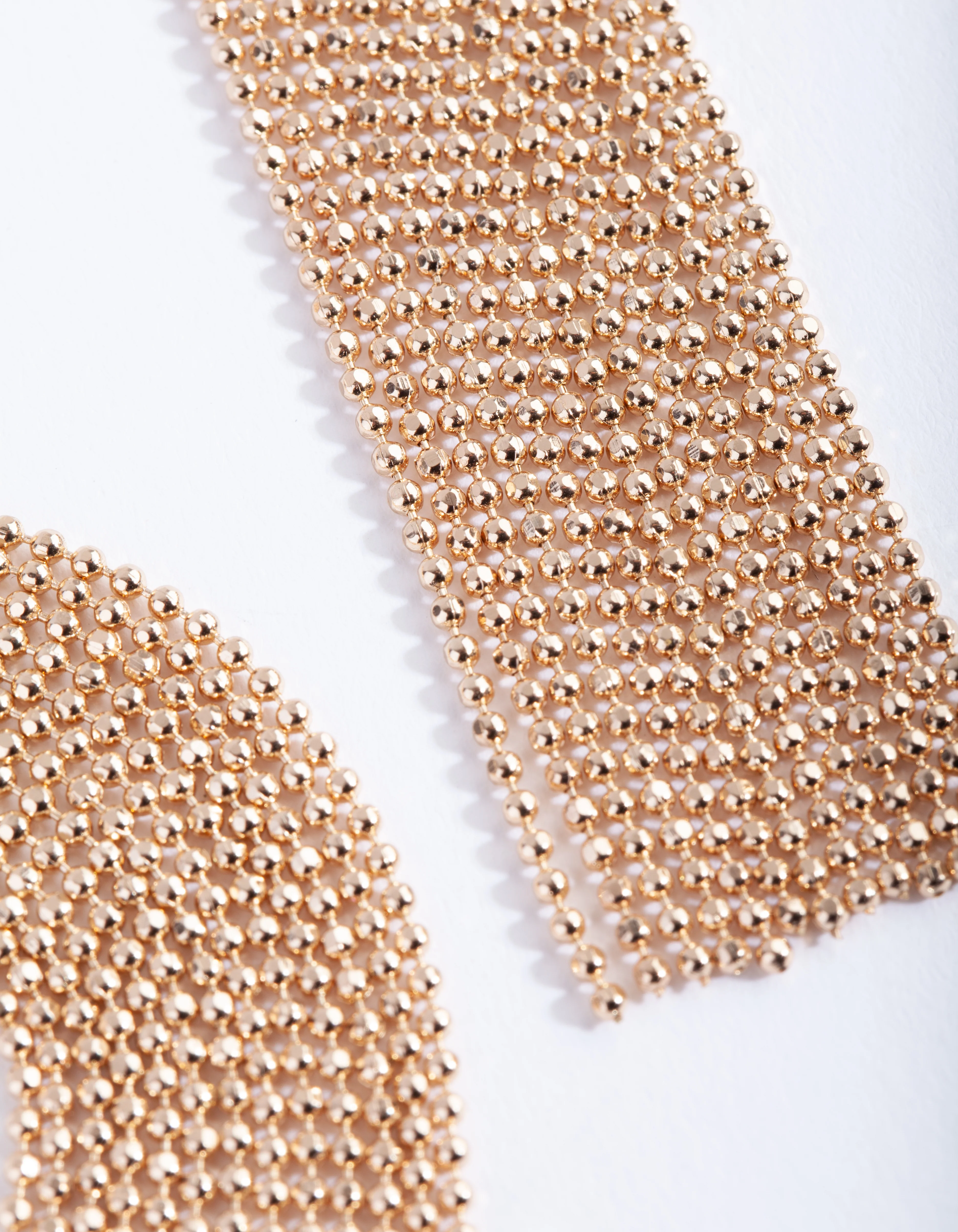 Fine Gold Tassel Earrings - Image 5