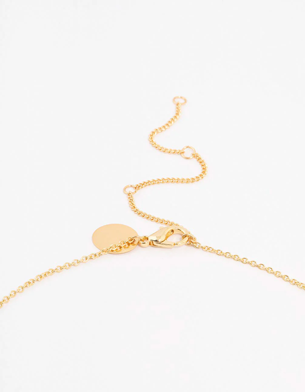 Gold Plated Emerald Baguette Station Necklace - Image 3