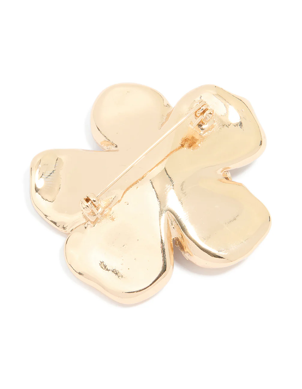 Gold Enamel Large Floral Brooch - Image 3