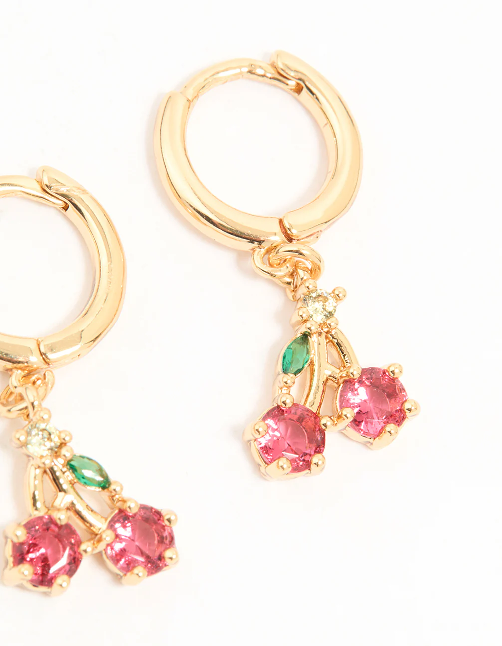 Gold Enamel Mixed Fruit Stud Earrings 3-Pack - Image 5