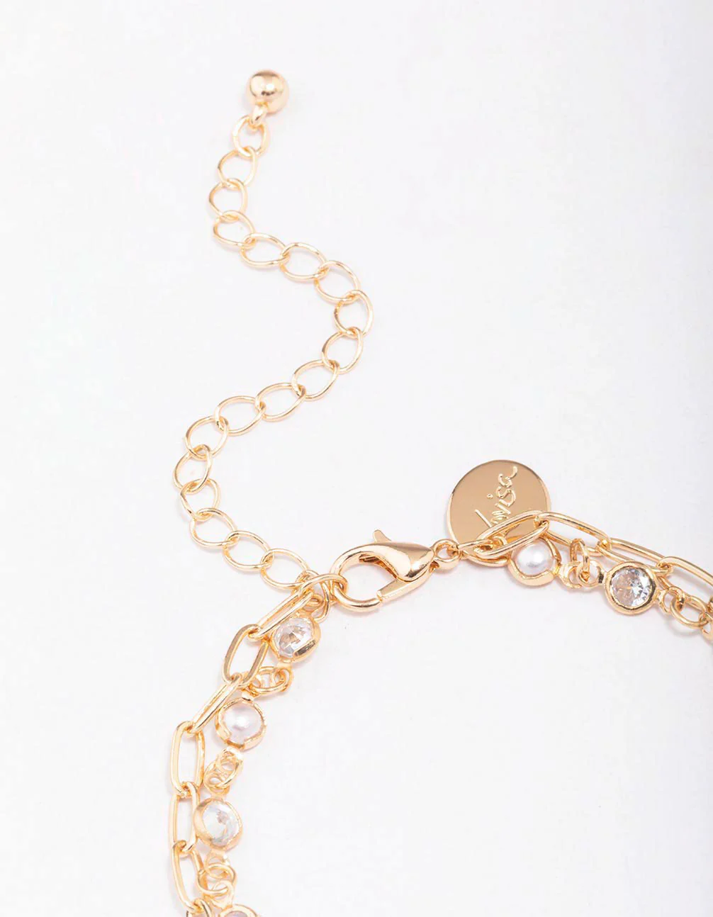 Gold Encased Pearl Link Bracelets 2-Pack - Image 2