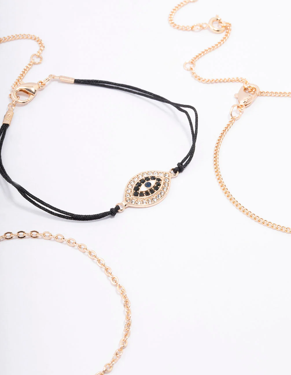 Gold Evil Eye Bracelet & Anklet 4-Pack - Image 2