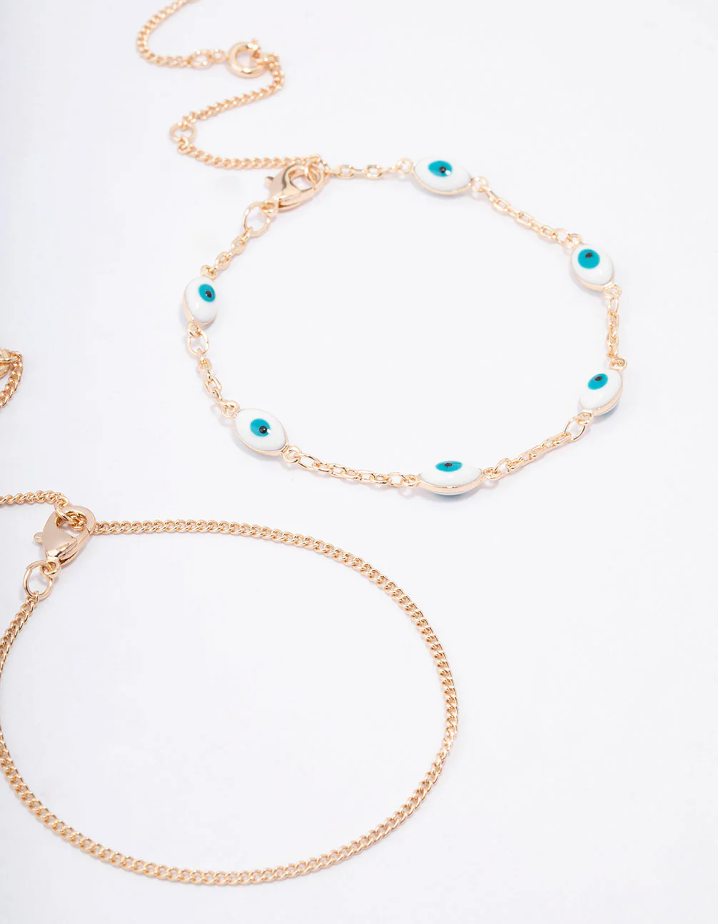 Gold Evil Eye Bracelet & Anklet 4-Pack - Image 3
