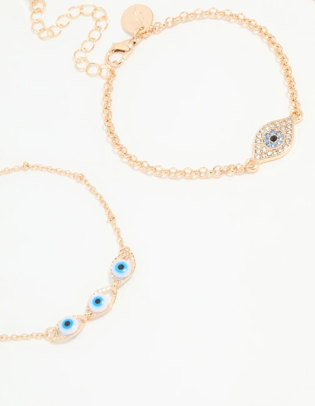 Gold Evil Eye Bracelets 3-Pack - Image 2