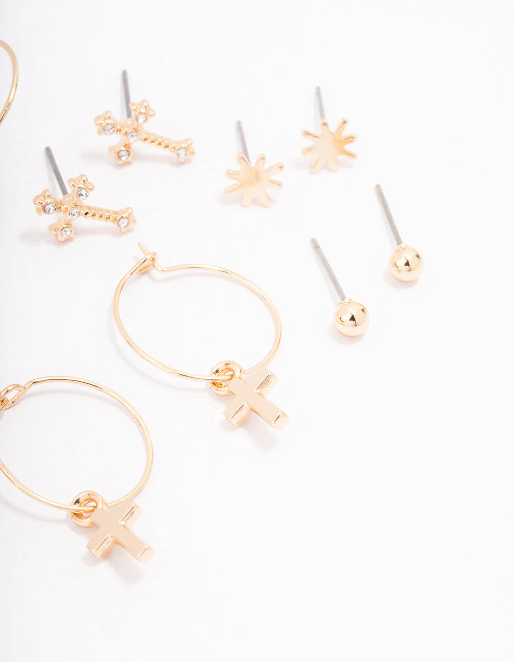 Gold Evil Eye Crystal Earring 8-Pack - Image 3
