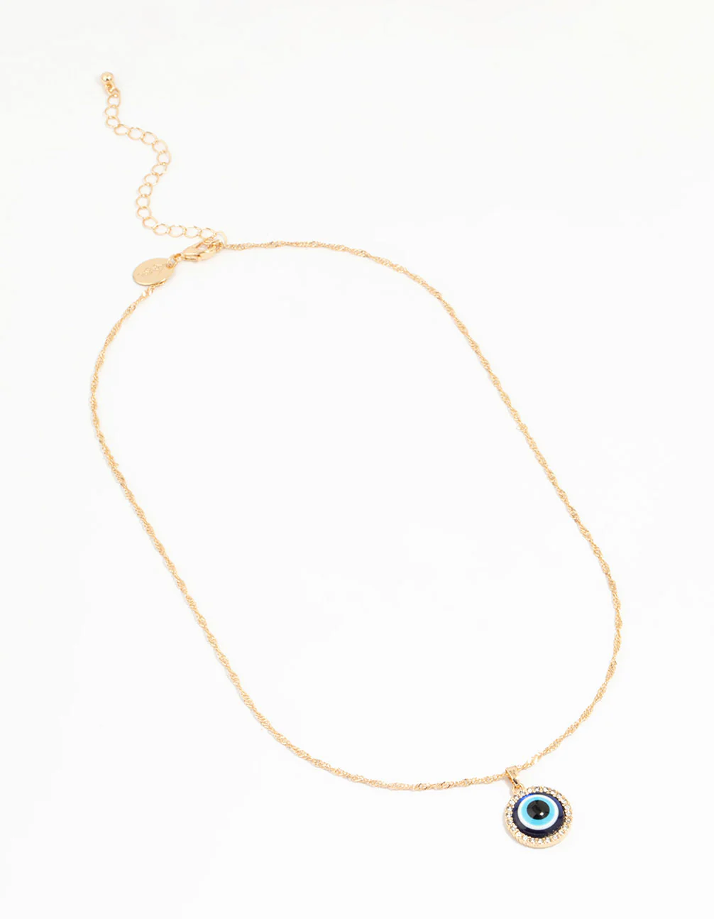 Gold Evil Eye Pendant Necklace - Image 4