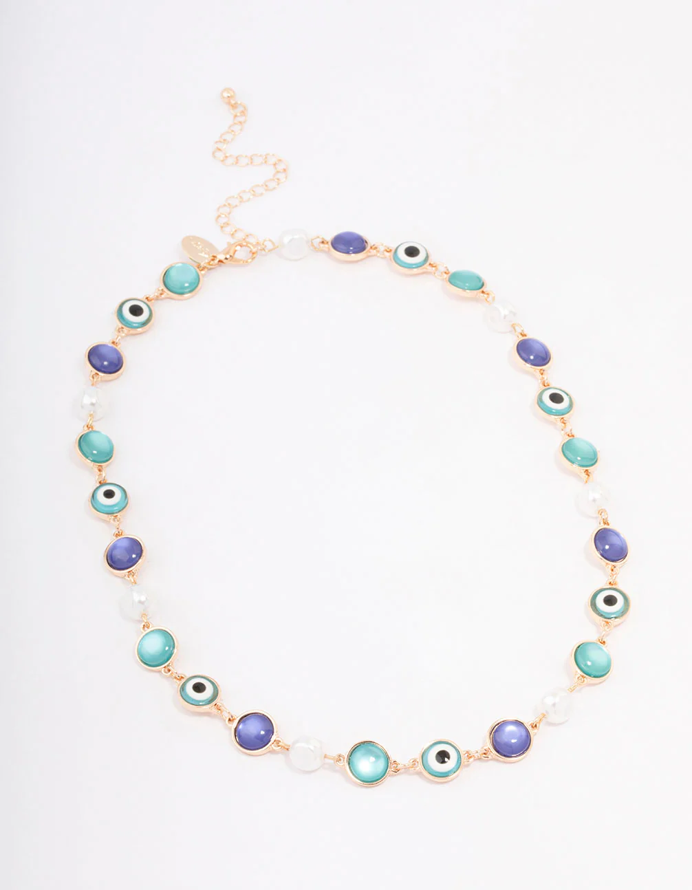 Gold Evil Eye Short Necklace - Image 2