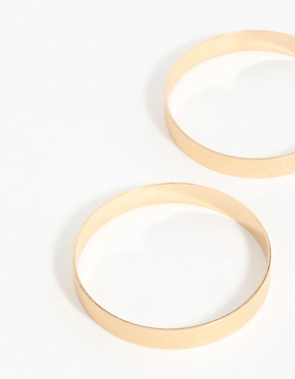Gold Flat Textured Bangles 2-Pack - Image 2