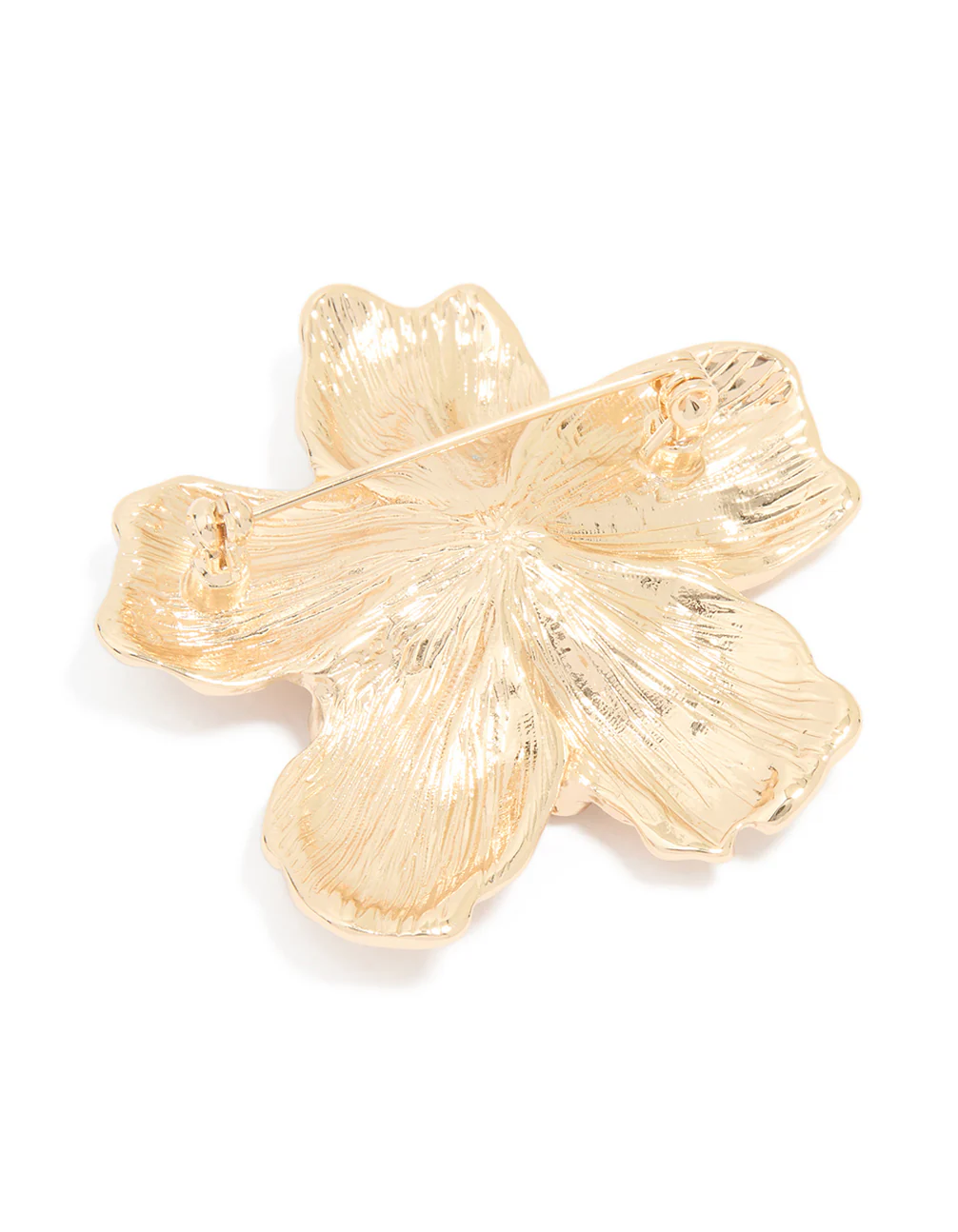 Gold Floral Diamante Brooch - Image 3