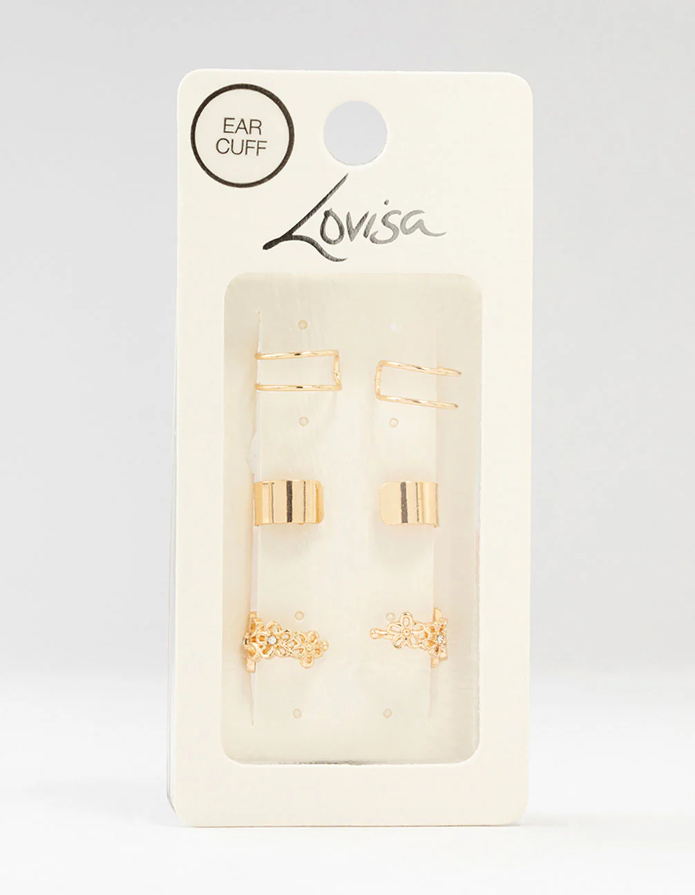 Gold Flower & Lace Ear Cuffs 6-Pack - Image 4