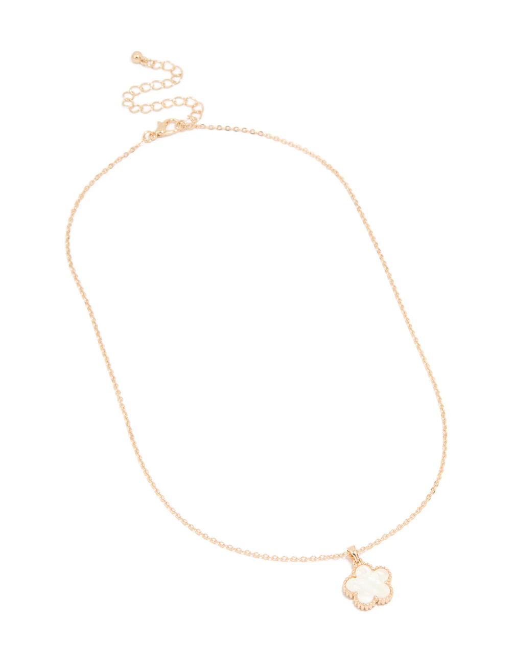 Gold Flower Pendant Necklace - Image 2