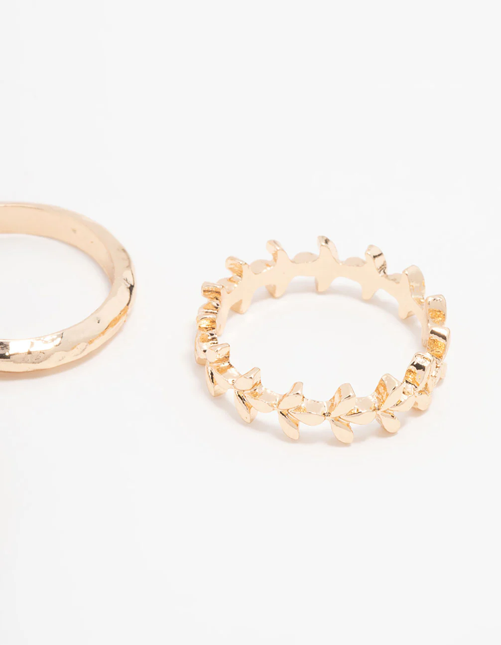 Gold Flower Vine Stacking Rings 3-Pack - Image 3