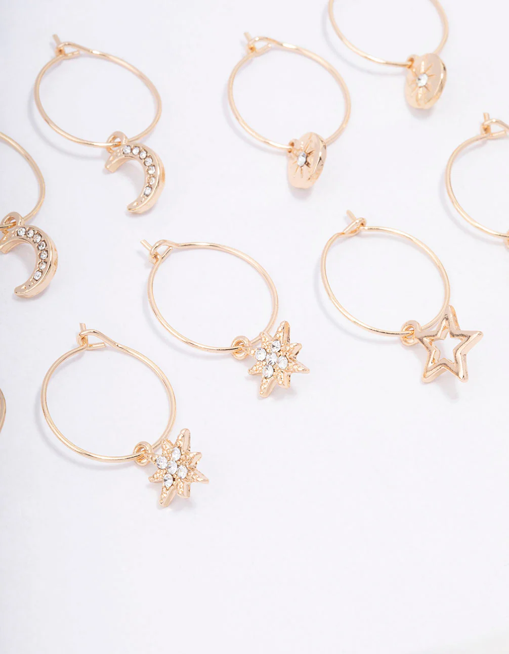 Gold Galaxy Wire Hoop Earring 6-Pack - Image 3