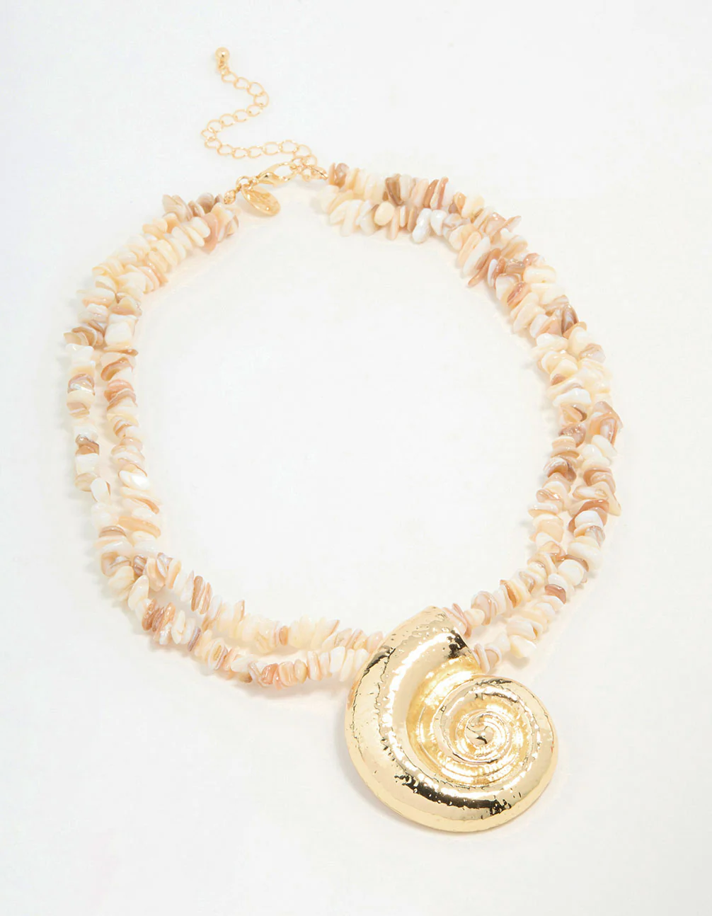 Gold Genuine Shell Pendant Necklace - Image 2