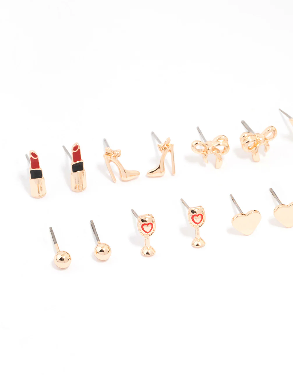 Gold Girls Night Out Earrings 8-Pack - Image 2