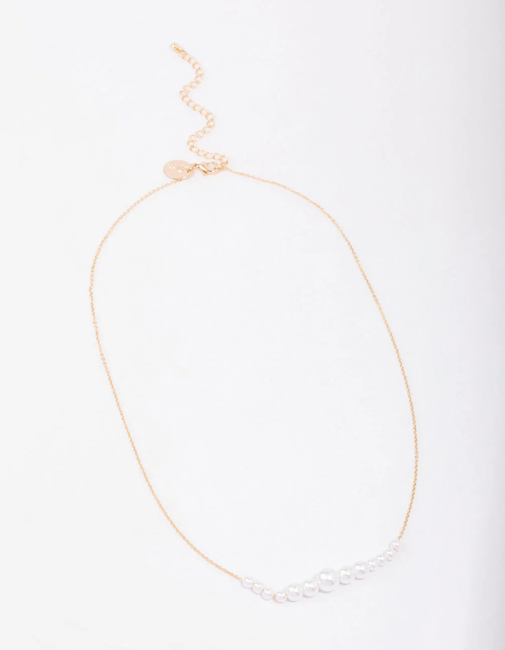 Gold Graduating Pearl Short Necklace - Image 2