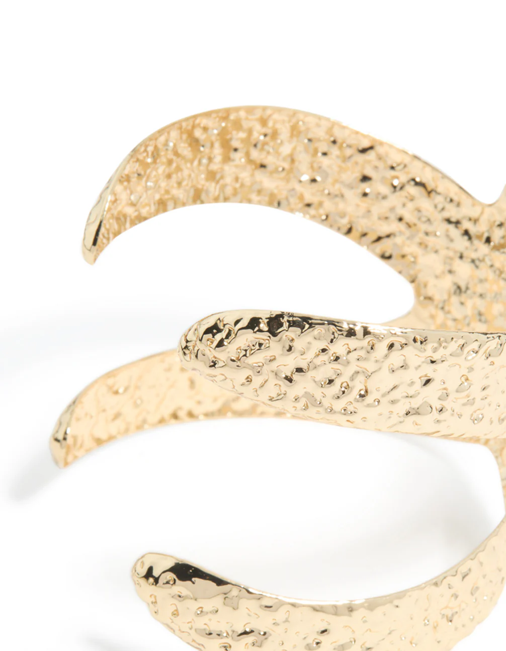 Gold Hammered Starfish Wrap Wrist Cuff - Image 5
